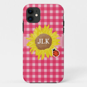 Coque Case-Mate Pour iPhone Plaids roses de style campagnard, tournesol, cocci