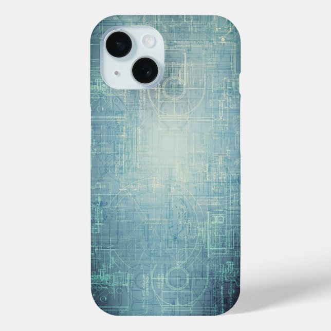 Coques Case-Mate iPhone Plan directeur - Esthétique bleue (Verso)