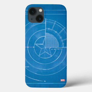 iPhone 13 Coque Plan du bouclier de Captain America