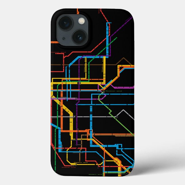 Coques Case-Mate iPhone Plan du métro de la ville (Verso)