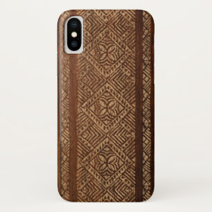 Etui iPhone Case-Mate Planche de surf hawaïenne en bois de Faux de Tapa