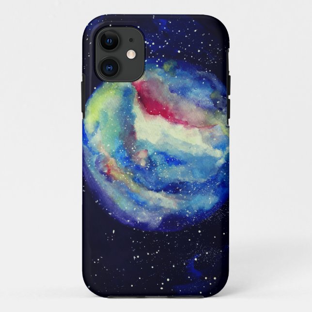 Coques Case-Mate iPhone Planet Coque, Aquarelle Cosmos Art (Dos)