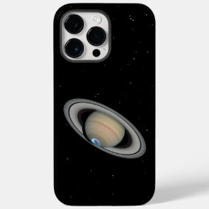 Coque Pour Pour iPhone 14 Pro Max Planète Saturn Aurora et anneaux Starry Sky