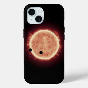 Coque Pour iPhone 15 Planètes Transitant Red Nwarf Star Dans Trappist-1