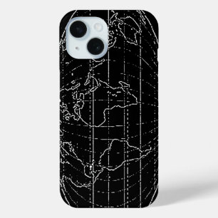 Coque Pour iPhone 15 planisphère simple / cartes
