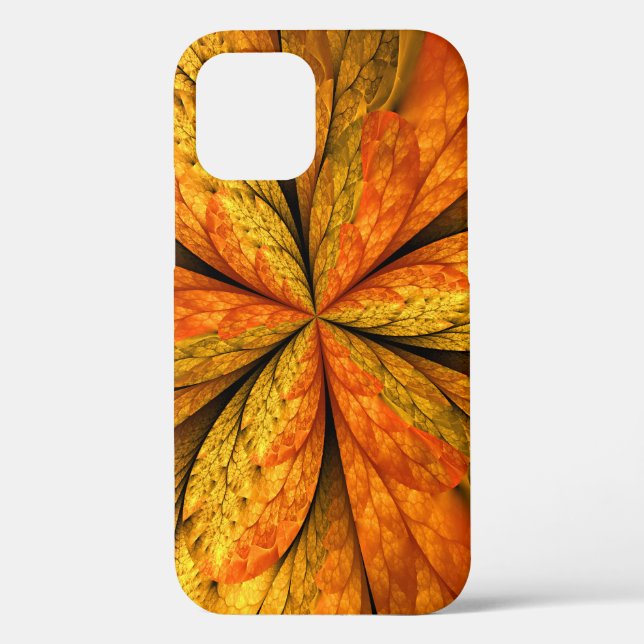 Coques Case-Mate iPhone Plante d'automne, Abstrait moderne Fractal Art Lea (Verso)