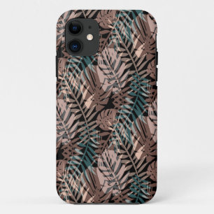 Case-Mate iPhone Case Plantes tropicaux, jungle, tropiques, beige, feuil