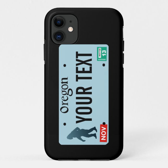 Coques Case-Mate iPhone Plaque de licence Oregon Sasquatch (Dos)