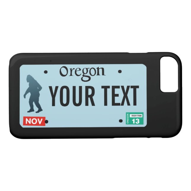 Coques Case-Mate iPhone Plaque de licence Oregon Sasquatch (Dos (Horizontal))