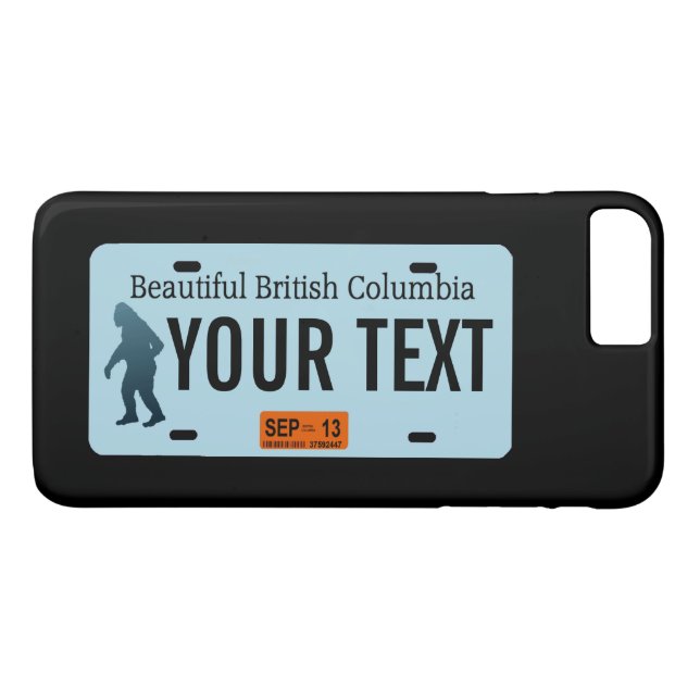 Coques Case-Mate iPhone Plaque de licence Sasquatch de la Colombie-Britann (Dos (Horizontal))