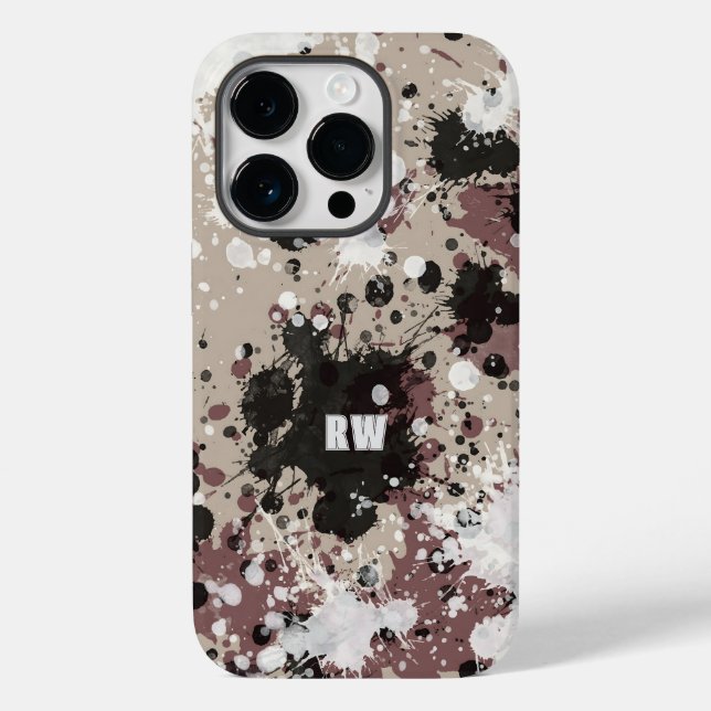 Coques Case-Mate iPhone Plaque de peinture moderne personnalisée (Verso)