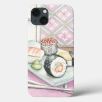 Plaque de sushi assorté avec baguettes