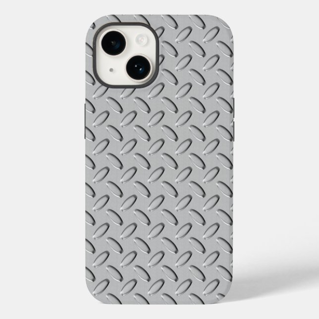 Coques Case-Mate iPhone Plaque diamant en acier Chrome (Verso)