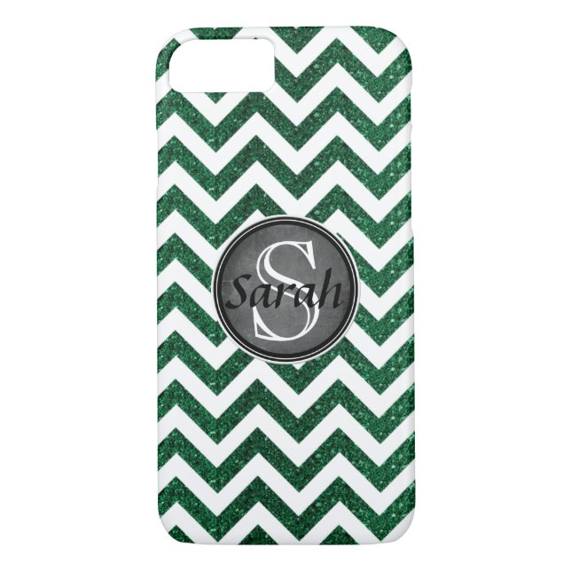 Coques Case-Mate iPhone Plaque d'identification Chevron - Kelly Green Part (Dos)