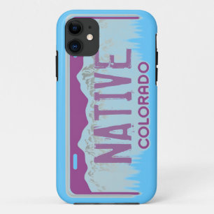 Case-Mate iPhone Case Plaque d'immatriculation bleu pourpre du Colorado