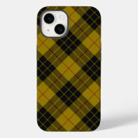 Plaque noire jaune tartan MacLeod