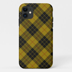 Etui iPhone Case-Mate Plaque noire jaune tartan MacLeod