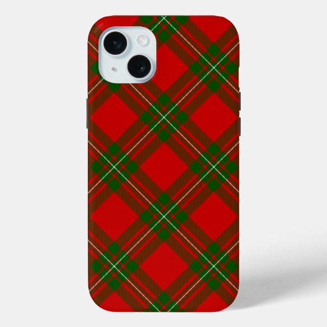 Coques Case-Mate iPhone Plaque vert rouge de tartan MacGregor (Verso)