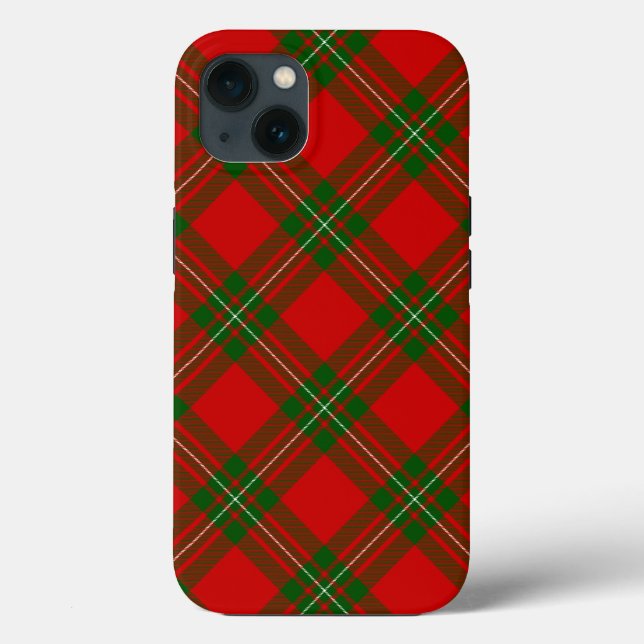 Coques Case-Mate iPhone Plaque vert rouge de tartan MacGregor (Verso)