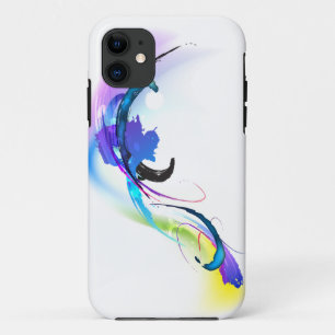 Coque iPhone 11 Plaques de peinture de couleur de matin Abstraites