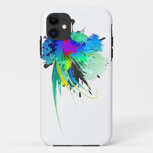 Coques Case-Mate iPhone Plaques de peinture Peacock Abstraites (Dos)