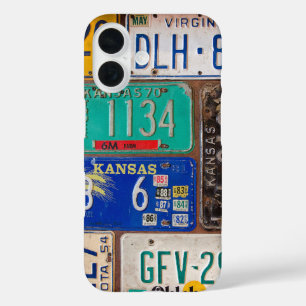 Coque Pour iPhone 16 Plaques d'immatriculation rétro