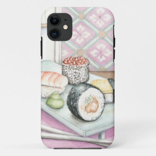 Coques Pour iPhone Plat des sushi assortis avec des baguettes