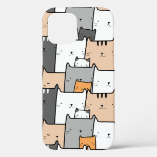 Case-Mate iPhone Case Plat Fun Line Dessin Chats Kitten Animaux de compa