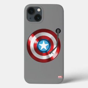 Etui iPhone 13 Platine Vinyle Captain America