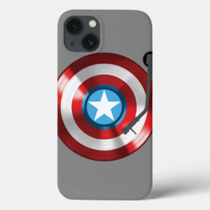 Etui iPhone 13 Platine Vinyle Captain America