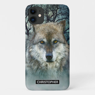 Case-Mate iPhone Case Pleine lune de loup dans le brouillard   Ajouter V