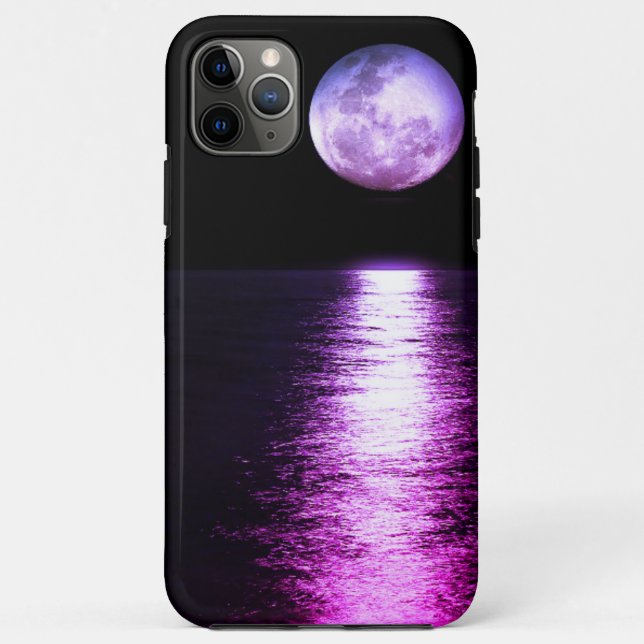 Coques Case-Mate iPhone Pleine lune reflet violet (Dos)