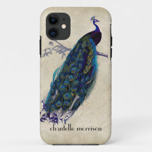 Case-Mate iPhone Case Pleines plumes de paon vintage sur la dentelle
