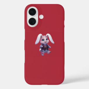Coque Pour iPhone 16 PLP LEPURO - Graphisme de roi lapin guerrier migno