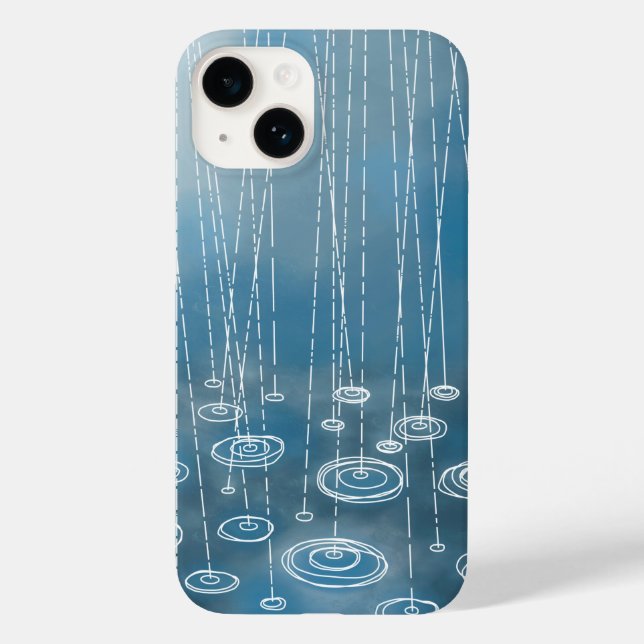 Coques Case-Mate iPhone Pluie Bleu (Verso)