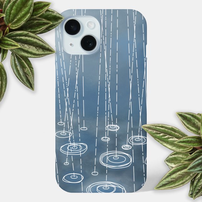 Coques Case-Mate iPhone Pluie Bleu (Rainy weather cell phone case)