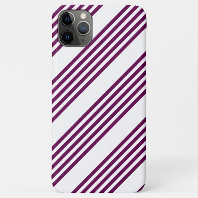 Coques Case-Mate iPhone Plum et blanc cinq bandes motif (Dos)