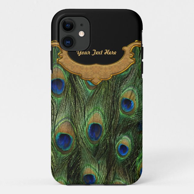 Coques Case-Mate iPhone Plume de paon - Personnaliser (Dos)
