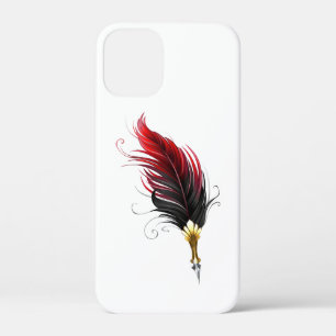 Case-Mate iPhone Case Plume rouge avec pointe en or