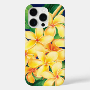 Coques iPhone 16 Pro Plumeria paradisiaque tropicale Illustration hawaï