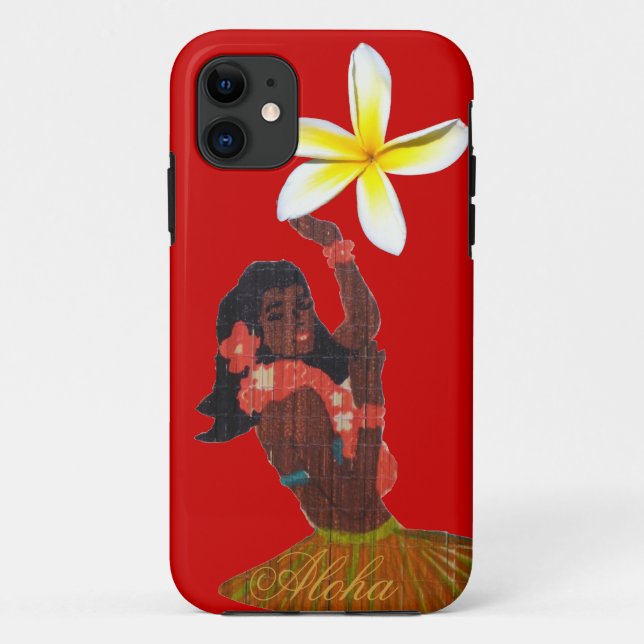Coques Case-Mate iPhone Plumeria tropical de danseur de danse polynésienne (Dos)