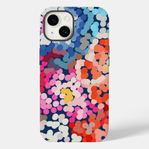 Coque Pour iPhone 14 Plumeria tropicale pointillée Fleurs Abstraites