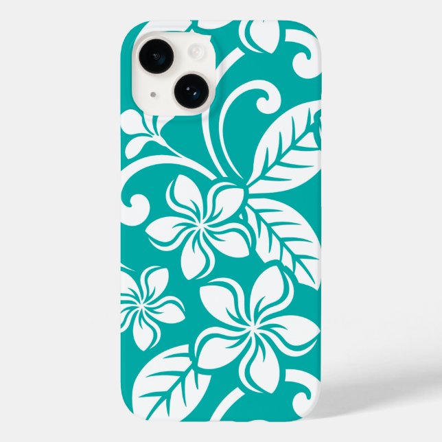 COQUES Case-Mate iPhone PLUMÉRIE DE L'ÎLE (TURQUOISE) (Verso)