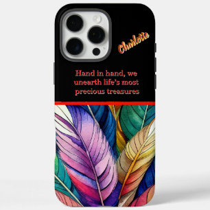 Coques iPhone 16 Pro Max Plumes aquarelles vibrantes dans un étalage artist