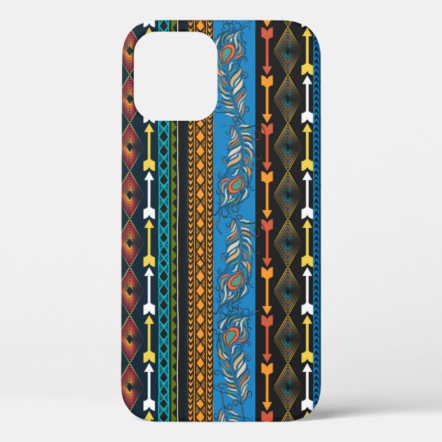Coques Case-Mate iPhone Plumes ethniques : Broderie Boho Chic (Verso)