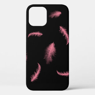 Case-Mate iPhone Case Plumes roses Sur Noir