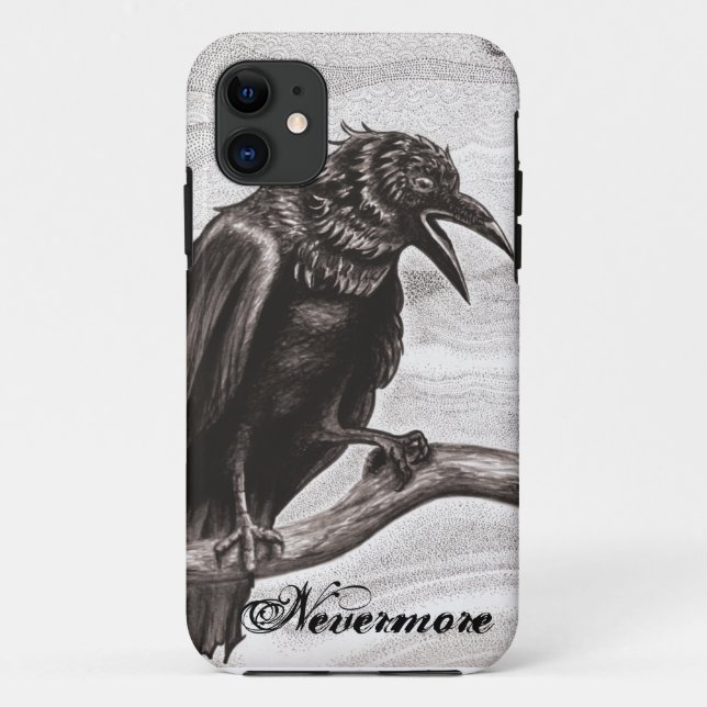Coques Case-Mate iPhone Plus jamais Raven dans la couverture d'iPhone de (Dos)