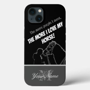 Case-Mate iPhone Case Plus je rencontre de gens, plus j'aime mon cheval