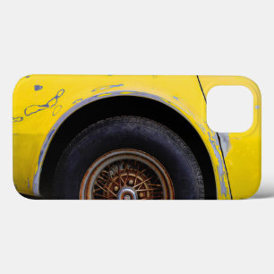 iPhone 13 Case Pneu rouillé, Peeling Yellow Peint Voiture