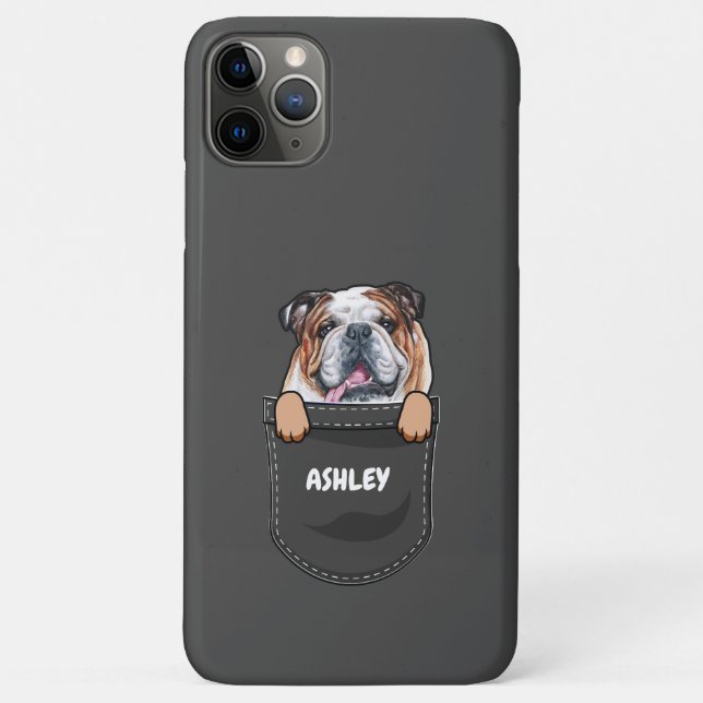 Coques Case-Mate iPhone Poche Anglais Bulldog Cute Dog Propriétaire de ani (Dos)